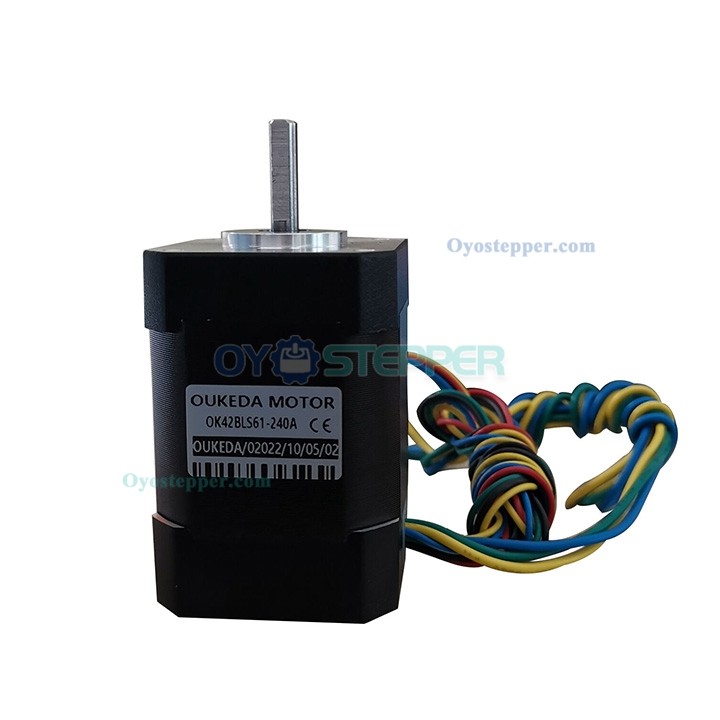 Oukeda Brushless DC Motor 24V 6.25Ncm-18.5Ncm 1500RPM/4000RPM 3 Phase Φ42mm Keyway